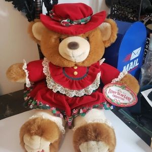 Teddy Bear Lane 1994 Christmas Bear EUC